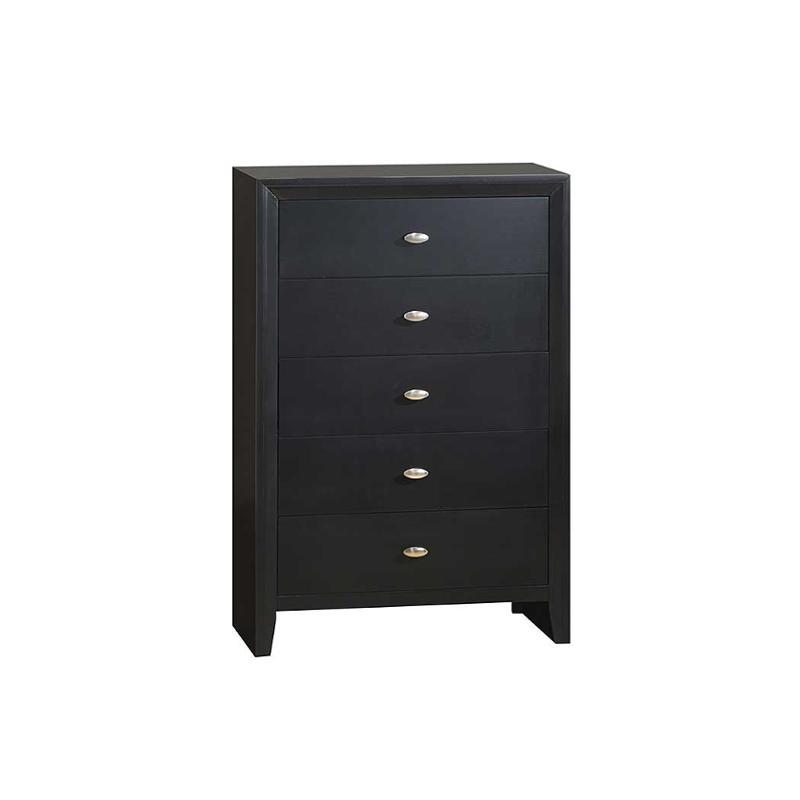 Carolina-bl-ch Global Furniture Carolina - Black Bedroom Furniture Chest