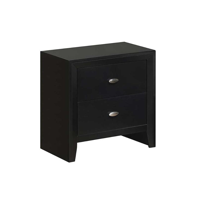 Carolina-bl-ns Global Furniture Carolina - Black Bedroom Furniture Nightstand