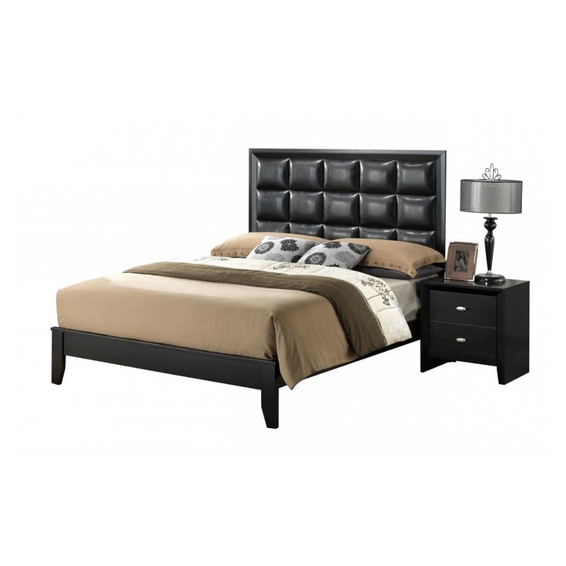 Carolina-bl-kb Global Furniture Carolina - Black Bedroom Furniture Bed