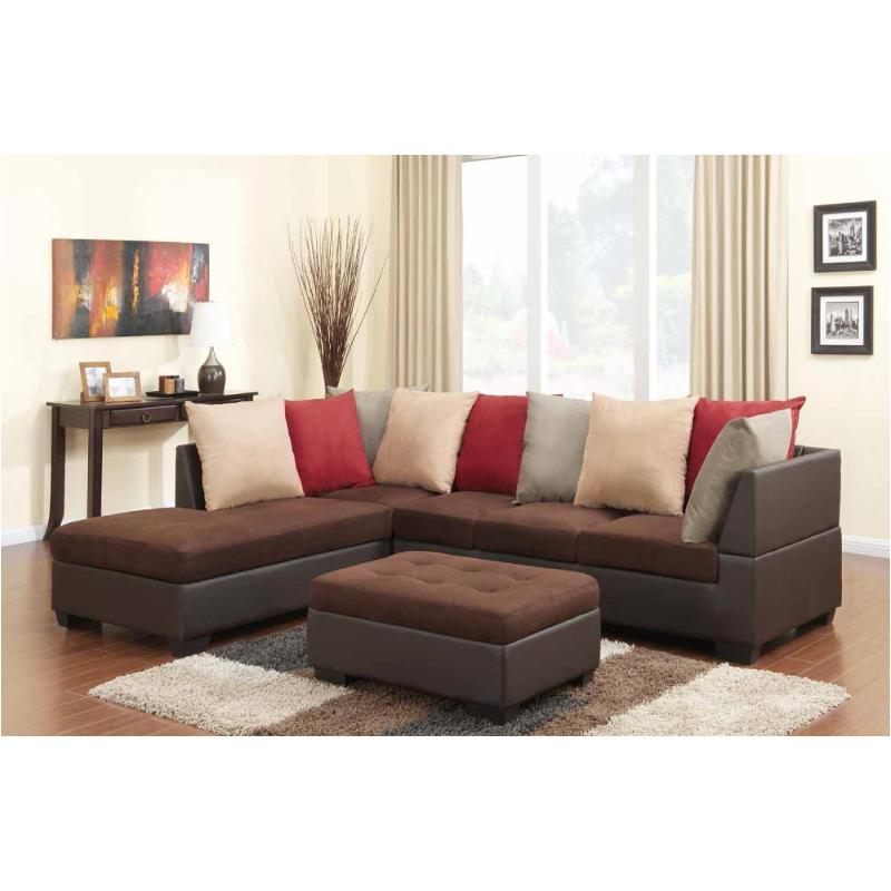 U88018-sectional-so Microfiber - Chocolate Global Furniture U88018 - Microfiber - Chocolate Living Room Furniture Sectional