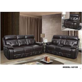 Global Furniture U2133 Leather Gel Agnes Walnut