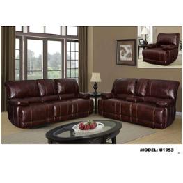 Global Furniture U1953 Leather Gel Agnes Coffee