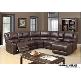 Global Furniture U96180 Leather Gel Brown