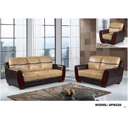 Global Furniture Ufm226 Pluto Ivory And Pluto Chocolate