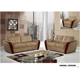 Global Furniture Ufm206 Leather Gel Blanche Ivory