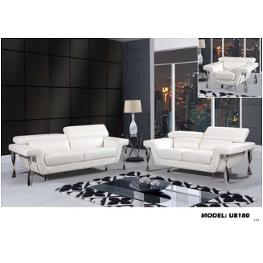 Global Furniture U8180 Leather Gel Blanche White