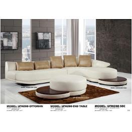 Global Furniture Ufm208 Leather Gel Blanche Milky And Ivory