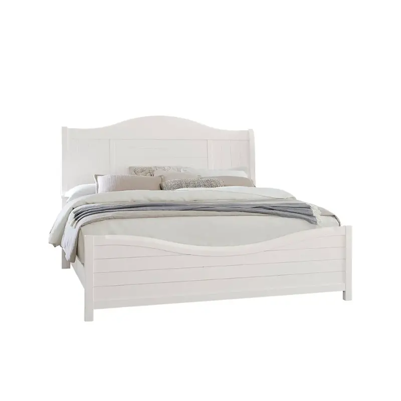 804-663 Vaughan Bassett Furniture Cool Farmhouse - Soft White Bedroom Furniture Bed