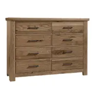 782-002 Vaughan Bassett Furniture Yellowstone - Chestnut Natural Bedroom Furniture Dresser