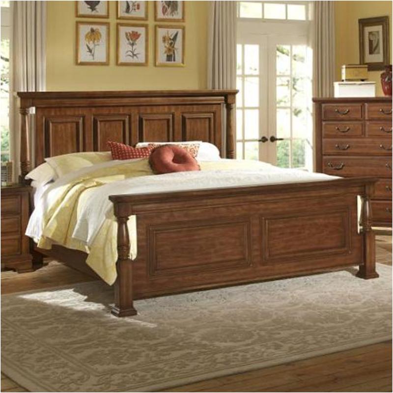 782-559 Vaughan Bassett Furniture Remington - Medium Cherry Bedroom Furniture Bed