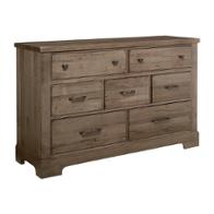 172-002 Vaughan Bassett Furniture Cool Rustic - Stone Grey Bedroom Furniture Dresser