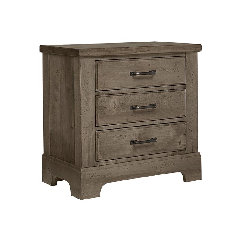 172-227 Vaughan Bassett Furniture Cool Rustic - Stone Grey Bedroom Furniture Nightstand