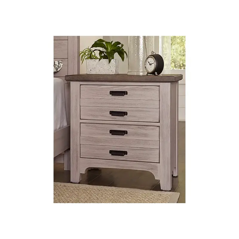 741-227 Vaughan Bassett Furniture Bungalow - Dover Grey Bedroom Furniture Nightstand