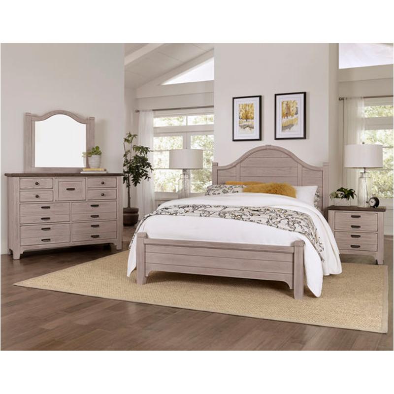 741-558 Vaughan Bassett Furniture Bungalow - Dover Grey Bedroom Furniture Bed