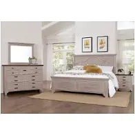 741-669 Vaughan Bassett Furniture Bungalow - Dover Grey Bedroom Furniture Bed