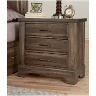 170-227 Vaughan Bassett Furniture Cool Rustic - Mink Bedroom Furniture Nightstand