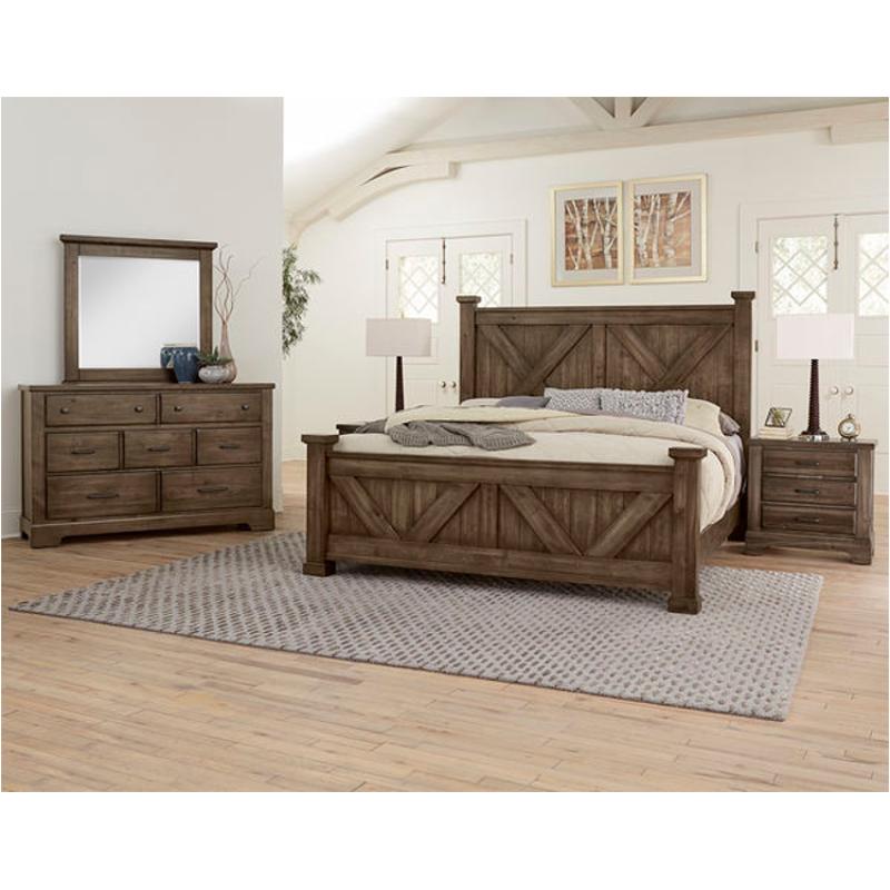 170-557-755-922 Vaughan Bassett Furniture Cool Rustic - Mink Bedroom Furniture Bed