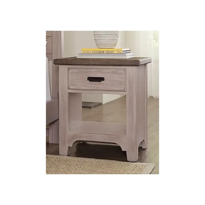 741-226 Vaughan Bassett Furniture Bungalow - Dover Grey Bedroom Furniture Nightstand