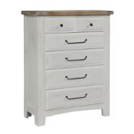 694-115 Vaughan Bassett Furniture Sawmill - Alabaster Bedroom Furniture Chest