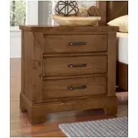 174-227 Vaughan Bassett Furniture Cool Rustic - Amber Bedroom Furniture Nightstand