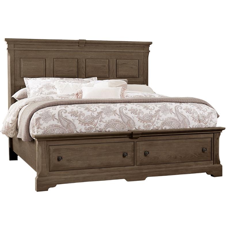 112-559-st Vaughan Bassett Furniture Heritage - Cobblestone Oak Bedroom Furniture Bed