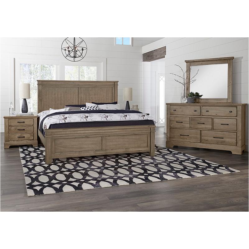 172-661-ck Vaughan Bassett Furniture Cool Rustic - Stone Grey Bedroom Furniture Bed