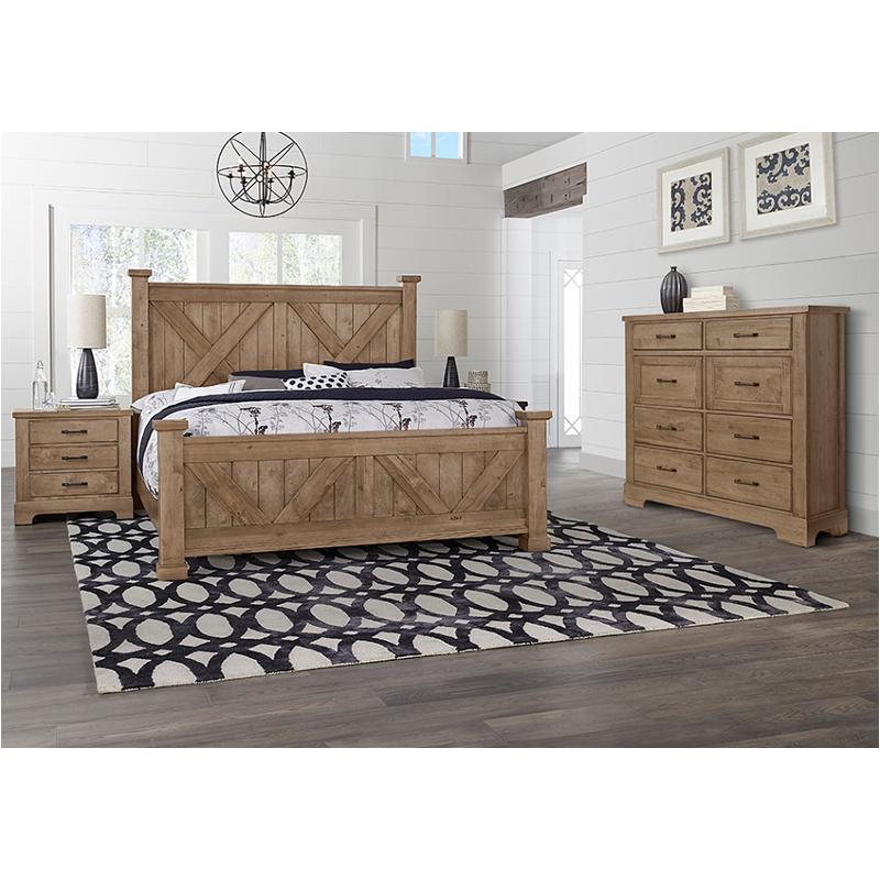 175-667 Vaughan Bassett Furniture Cool Rustic - Natural Bedroom Furniture Bed