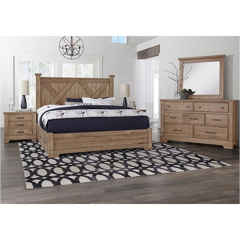 175-667-2s Vaughan Bassett Furniture Cool Rustic - Natural Bedroom Furniture Bed