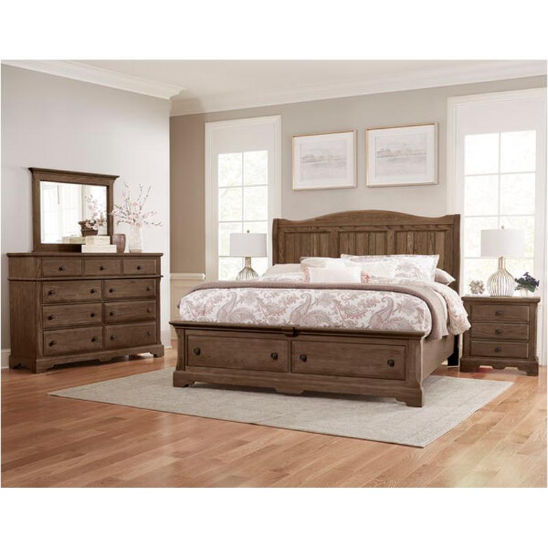 112-553-st Vaughan Bassett Furniture Heritage - Cobblestone Oak Bedroom Furniture Bed