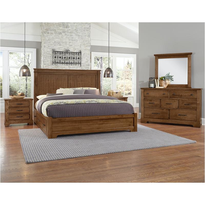 174-551d Vaughan Bassett Furniture Cool Rustic - Amber Bedroom Furniture Bed