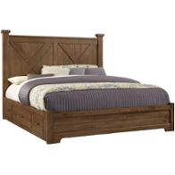 174-557b Vaughan Bassett Furniture Cool Rustic - Amber Bedroom Furniture Bed