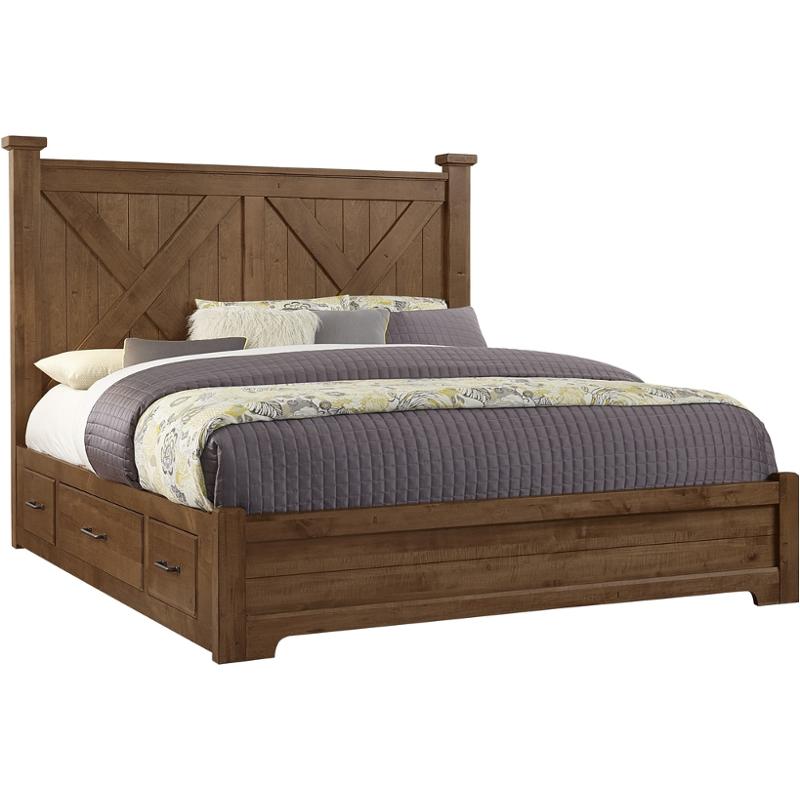 174-667e Vaughan Bassett Furniture Cool Rustic - Amber Bedroom Furniture Bed