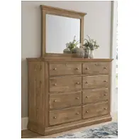 155-447 Vaughan Bassett Furniture Carlisle - Warm Natural Bedroom Furniture Mirror