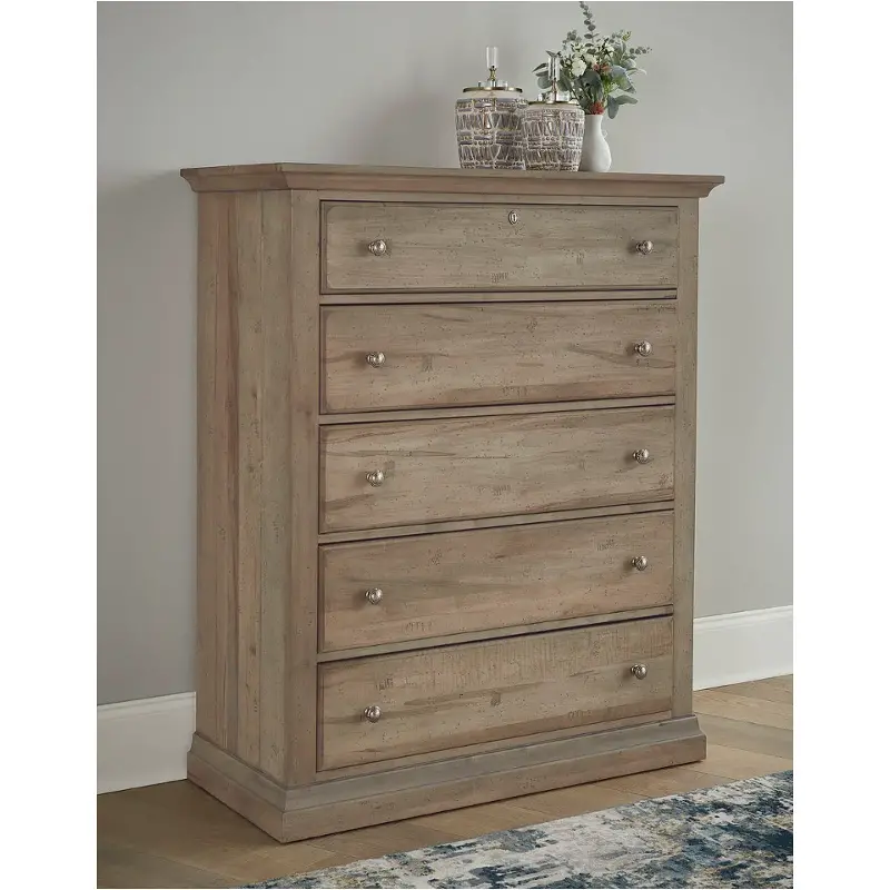 157-115 Vaughan Bassett Furniture Carlisle - Natural Grey Bedroom Furniture Chest