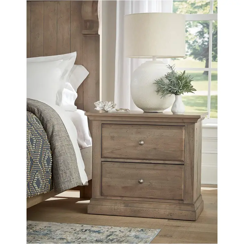 157-227 Vaughan Bassett Furniture Carlisle - Natural Grey Bedroom Furniture Nightstand