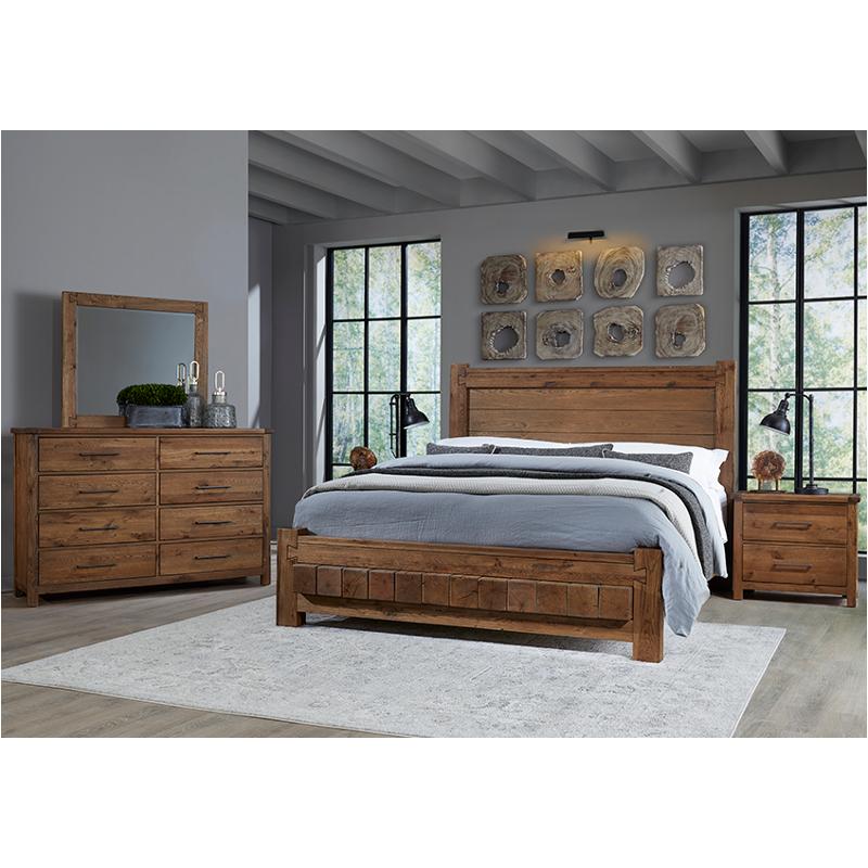 752 Queen Poster Bed With 6x6 Fb Vaughan Bassett Furniture Dovetail - Natural Bedroom Furniture Bed