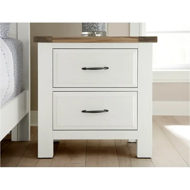 116-227 Vaughan Bassett Furniture Maple Road - Two Tone Bedroom Furniture Nightstand