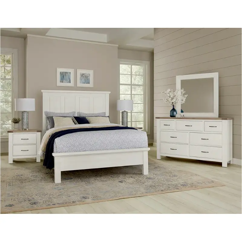 116-559-955-722 Vaughan Bassett Furniture Maple Road - Two Tone Bedroom Furniture Bed