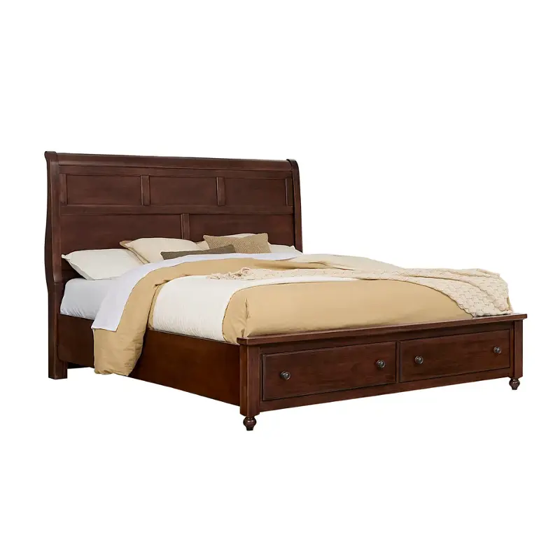 770-553-050b-502 Vaughan Bassett Furniture Vista - Warm Cherry Bedroom Furniture Bed