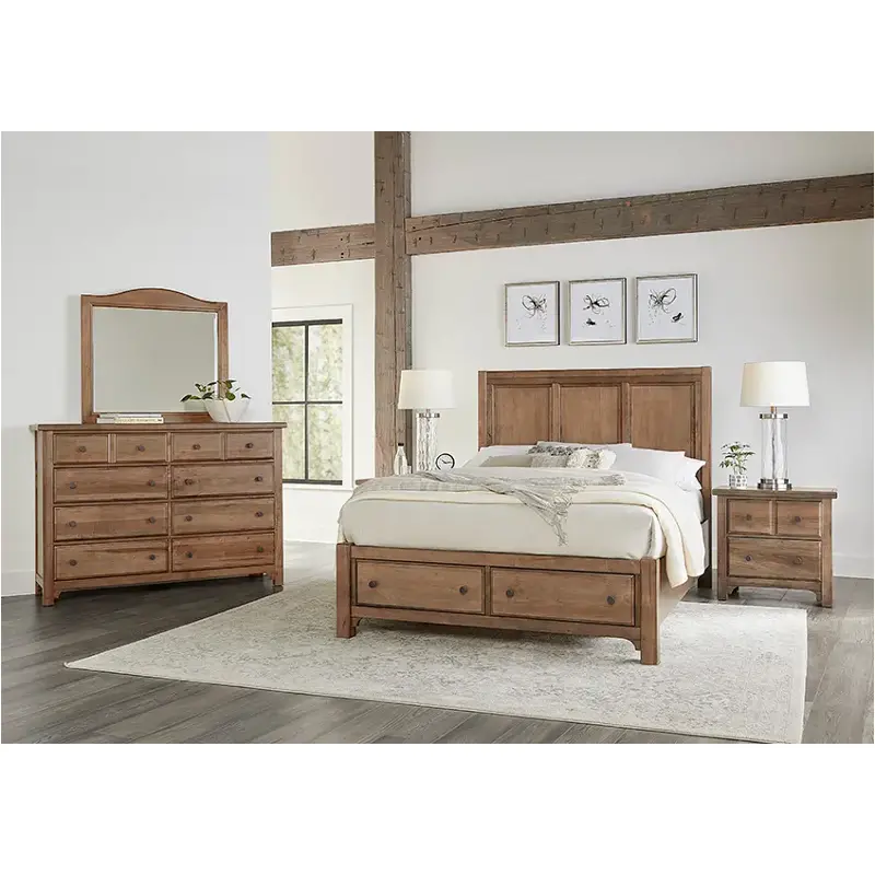 800-557-050b-502 Vaughan Bassett Furniture Cool Farmhouse - Natural Bedroom Furniture Bed