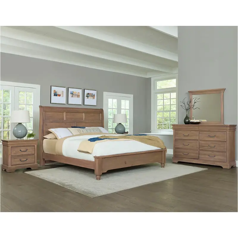 771-553-155-922 Vaughan Bassett Furniture Vista - Natural Oak Bedroom Furniture Bed