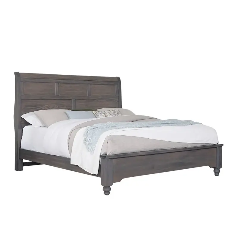 772-922 Vaughan Bassett Furniture Vista - Grey Oak Bedroom Furniture Bed