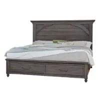 772-669-066b-502 Vaughan Bassett Furniture Vista - Grey Oak Bedroom Furniture Bed