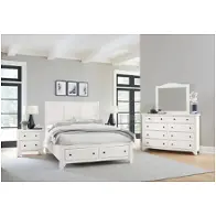 804-557-050b-502 Vaughan Bassett Furniture Cool Farmhouse - Soft White Bedroom Furniture Bed