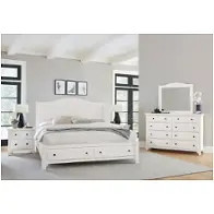 804-553-050b-502 Vaughan Bassett Furniture Cool Farmhouse - Soft White Bedroom Furniture Bed