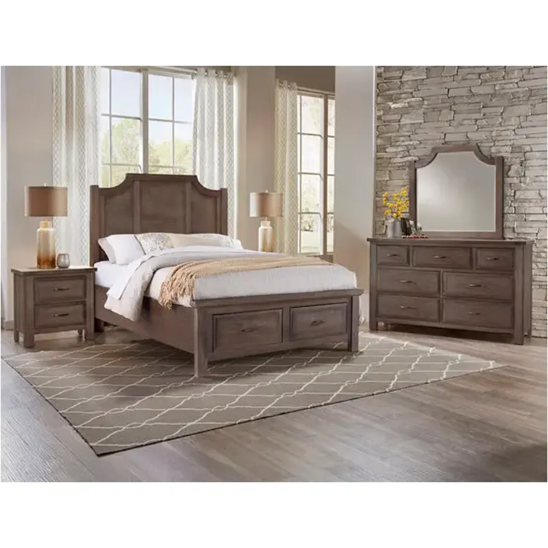 117-557-050b-502 Vaughan Bassett Furniture Maple Road - Maple Syrup Bedroom Furniture Bed