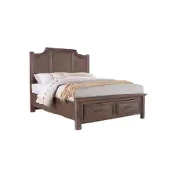 117-667-066b-502 Vaughan Bassett Furniture Maple Road - Maple Syrup Bedroom Furniture Bed