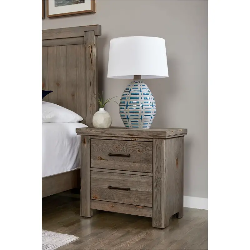 780-227 Vaughan Bassett Furniture Yellowstone - Dapple Grey Bedroom Furniture Nightstand