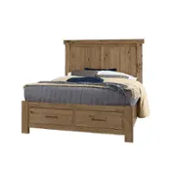 782-558-050b-502 Vaughan Bassett Furniture Yellowstone - Chestnut Natural Bedroom Furniture Bed