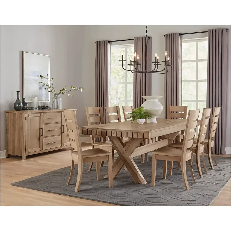 755-600-602 Vaughan Bassett Furniture Dovetail - Bleached White Dining Room Furniture Dining Table